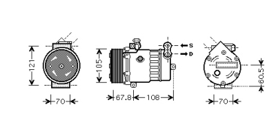 Foto van Compressor astra g 16i 00- opel astra g hatchback (f48_, f08_) via winparts