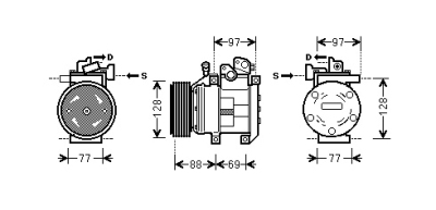 Foto van Airco compressor 2.5 crdi - lhd kia sorento i (jc) via winparts