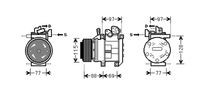 Airco compressor 2.5 crdi - lhd kia sorento i (jc)  winparts