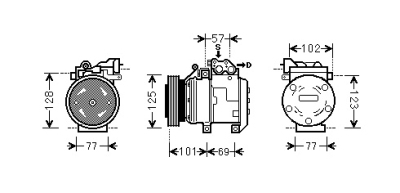 Airco compressor 2.7i cvvt -(type doowon) hyundai tucson (jm)  winparts