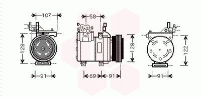 Airco compressor 1.8i / 2.0i / 2.0 crdi (type hcc) hyundai elantra (xd)  winparts