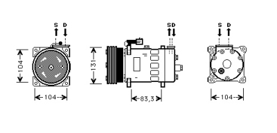 Airco compressor 1.4 rover 200 hatchback (xw)  winparts