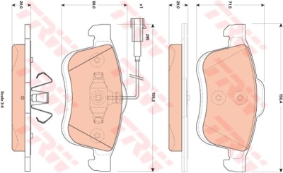 Remblokkenset, schijfrem fiat doblo bestelwagen/bus (263_)  winparts